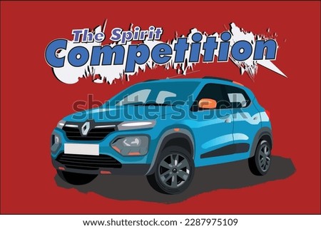 vector car SUV Illustration vector icon and mascot in T shirt