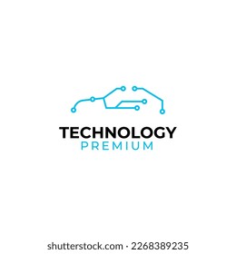 Ilustración del diseño de la tecnología de vehículos vectores o del logotipo del automóvil
