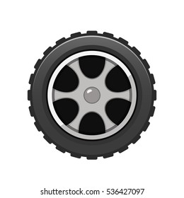 Vector Car Tire icon auto wheel icon isolated on white background.