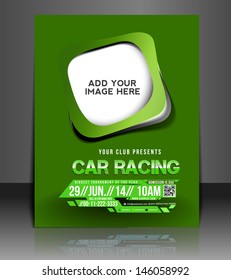 Vector Car Tournament brochure, flyer, magazine cover & poster template
