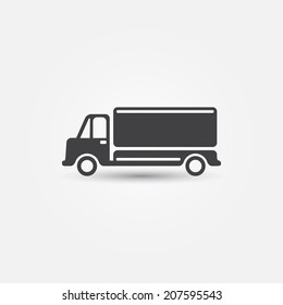Vector car truck icon - simple transportation symbol