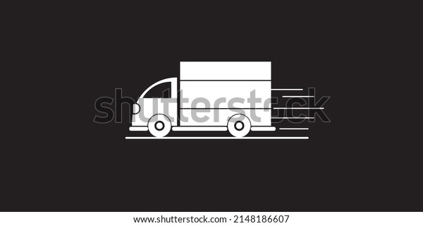 vector car, car truck logo black and white in white\
color suitable for company logo design or racing championships or\
explorer or adventurer community logos and illustrations, nice cool\
simple, flat