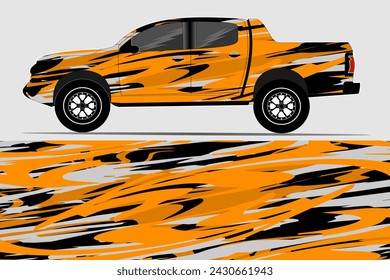 vector car and truck sticker wrap design