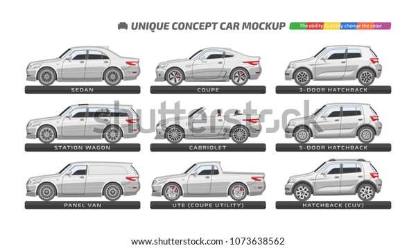 Download Vector Car Type Template Unique Concept Stock Vector Royalty Free 1073638562 PSD Mockup Templates
