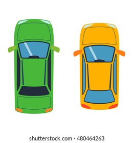 Vector car vehicle icon top view