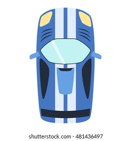 Vector car vehicle icon top view
