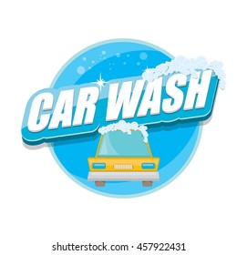 vector Car wash icons set isolated on white. vector car wash sticker collection. vector car wash logo template. washing car label