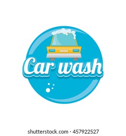 vector Car wash icons set isolated on white. vector car wash sticker collection. vector car wash logo template. washing car label