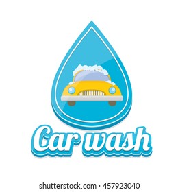 vector Car wash icons set isolated on white. vector car wash sticker collection. vector car wash logo template. washing car label