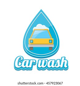 vector Car wash icons set isolated on white. vector car wash sticker collection. vector car wash logo template. washing car label
