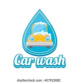 vector Car wash icons set isolated on white. vector car wash sticker collection. vector car wash logo template. washing car label