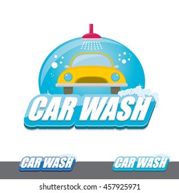 vector Car wash icons set isolated on white. vector car wash sticker collection. vector car wash logo template. washing car label