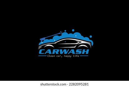 vector car wash logo design Power wash logo