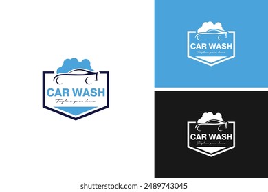 Vector of car wash logo design illustration template idea