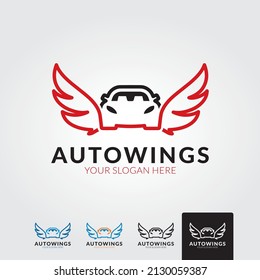 Logotipo de lavado de coches vectores, diseño de automóviles de carreras de automóviles - Vector 