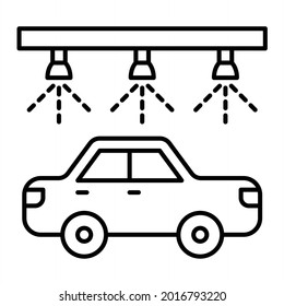 Diseño de iconos de esquema de lavado de vagones
