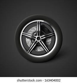 Vector car wheel