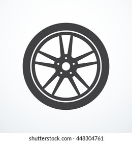 Vector car wheel icon