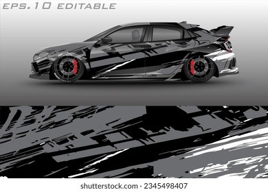 vector car wrap abstract racing graphic background for vinyl wrap and stickers	