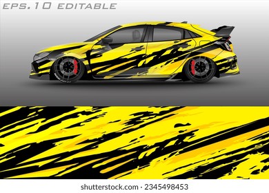 Vektorgrafik-Wrackpackung mit abstrakter Racing-Grafik, Hintergrund für Vinyl-Wraps und Aufkleber	