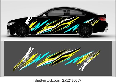 vector car wrap design with unique and cool line patterns, my own work, not AI generated