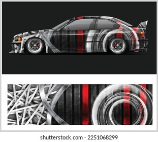 Vector Car Wrap design for vehicle vinyl branding