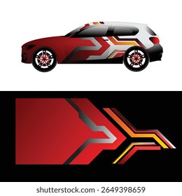 vetor carro envoltório vinil livery design decalque. autocolantes de decalque de modificação de carro
