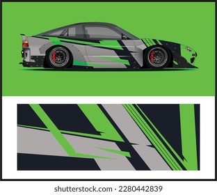vector car wraps graphics. sport vehicle wrap design