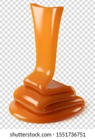 Vector caramel on transparent  background