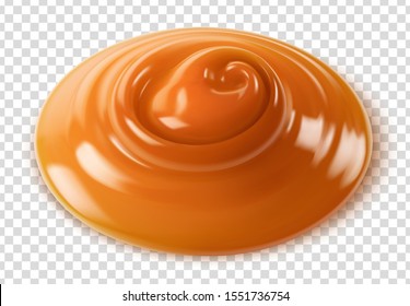 Vector caramel on transparent  background