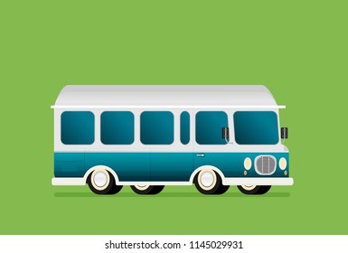 Vector caravan trailer in flat style.
