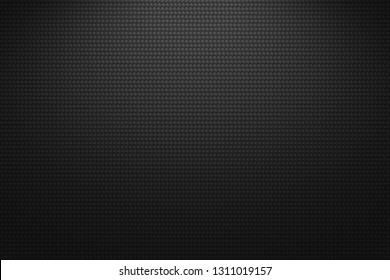 Vector carbon fiber texture. Dark background with lighting.