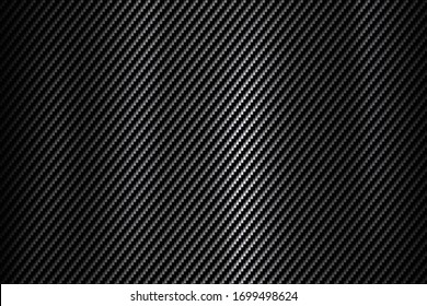Vector carbon fiber texture. Dark background with lighting. Abstract cloth material wallpaper for car tuning or service.