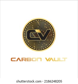 Vector Of A Carbon Vault Logo Design