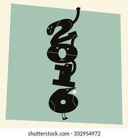 vector card : 2016 happy new year !
