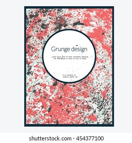 Vector card with abstract design. Grunge texture patterns for posters, greeting cards, flyers, web designs. Anniversary, holiday, wedding, business, birthday, party invitations.