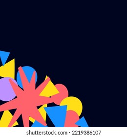 Vector card with abstract geometric shapes