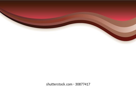 vector card of abstract wavy chocolate background
