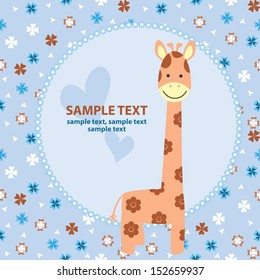 Vector card for baby