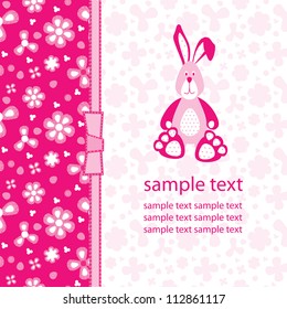 Vector card for baby girl