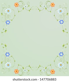 Vector card or background with flowers, EPS 10