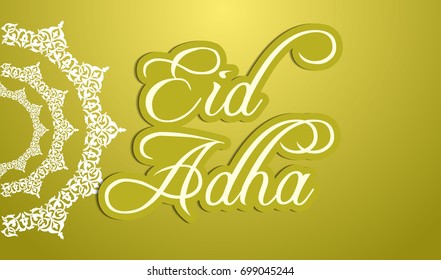 Vector card background greetings celebrate the Eid al-Adha