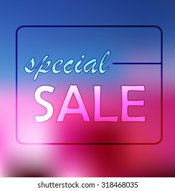 Vector card or background for special sale offer
