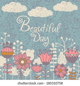 Vector card - Beautiful day