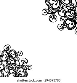 vector card with beautiful floral abstract pattern