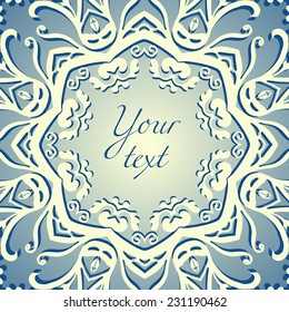 Vector card with beautiful ornament