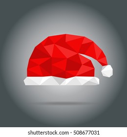 Vector card with cap of Santa Claus