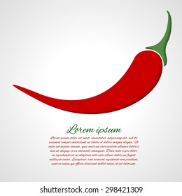 Vector card with chili pepper