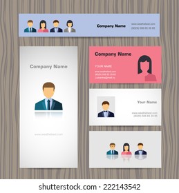 Vector card company identity template. Business stationery template for corporate identity and branding set vector illustration