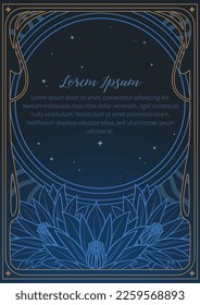 Vector card design in art nouveau style